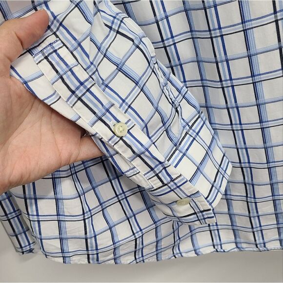 Michaelā Kors Men'sĀ Button Down Blue/WhiteāShirt SizeāMedium - Picture 6 of 8